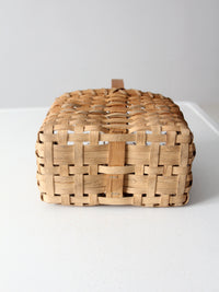 vintage handwoven splint basket