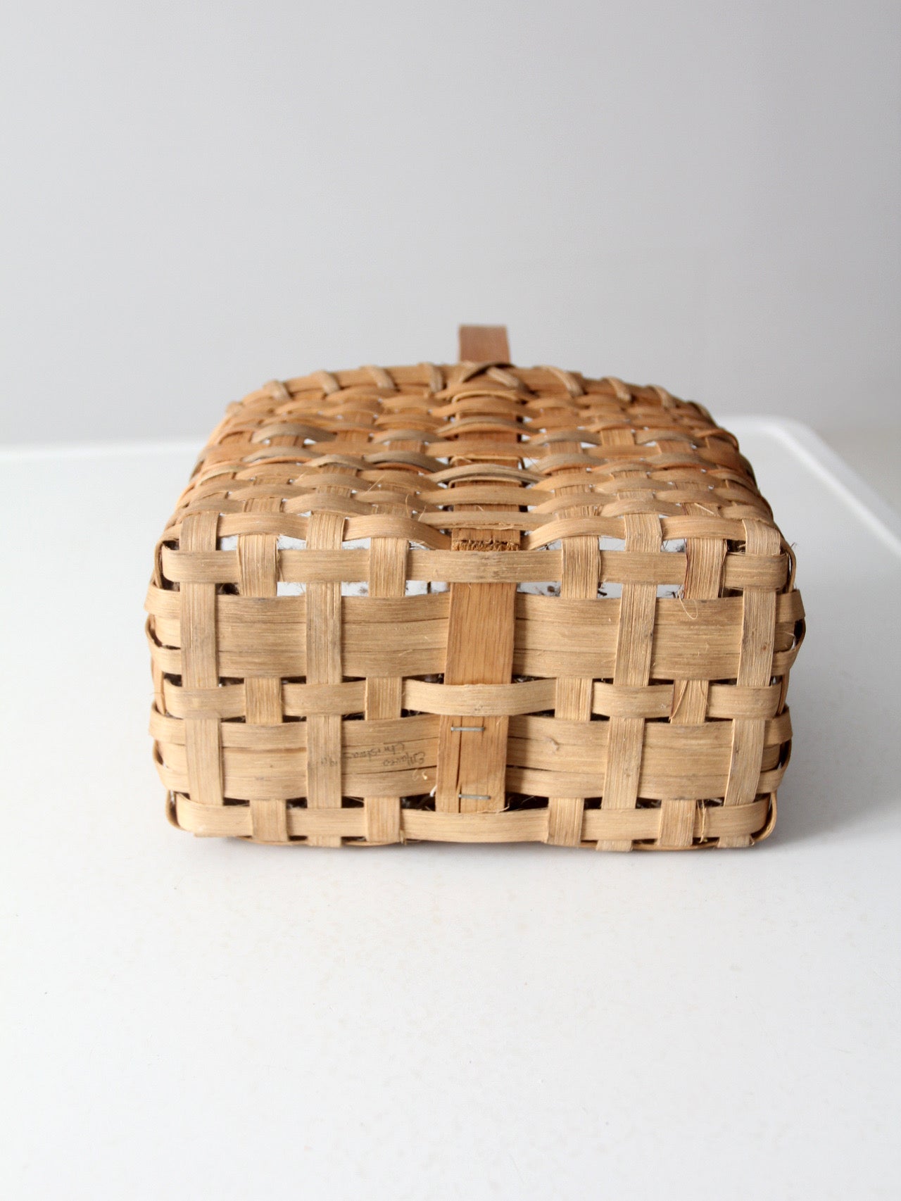 vintage handwoven splint basket