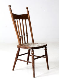 antique children's spindle back chair