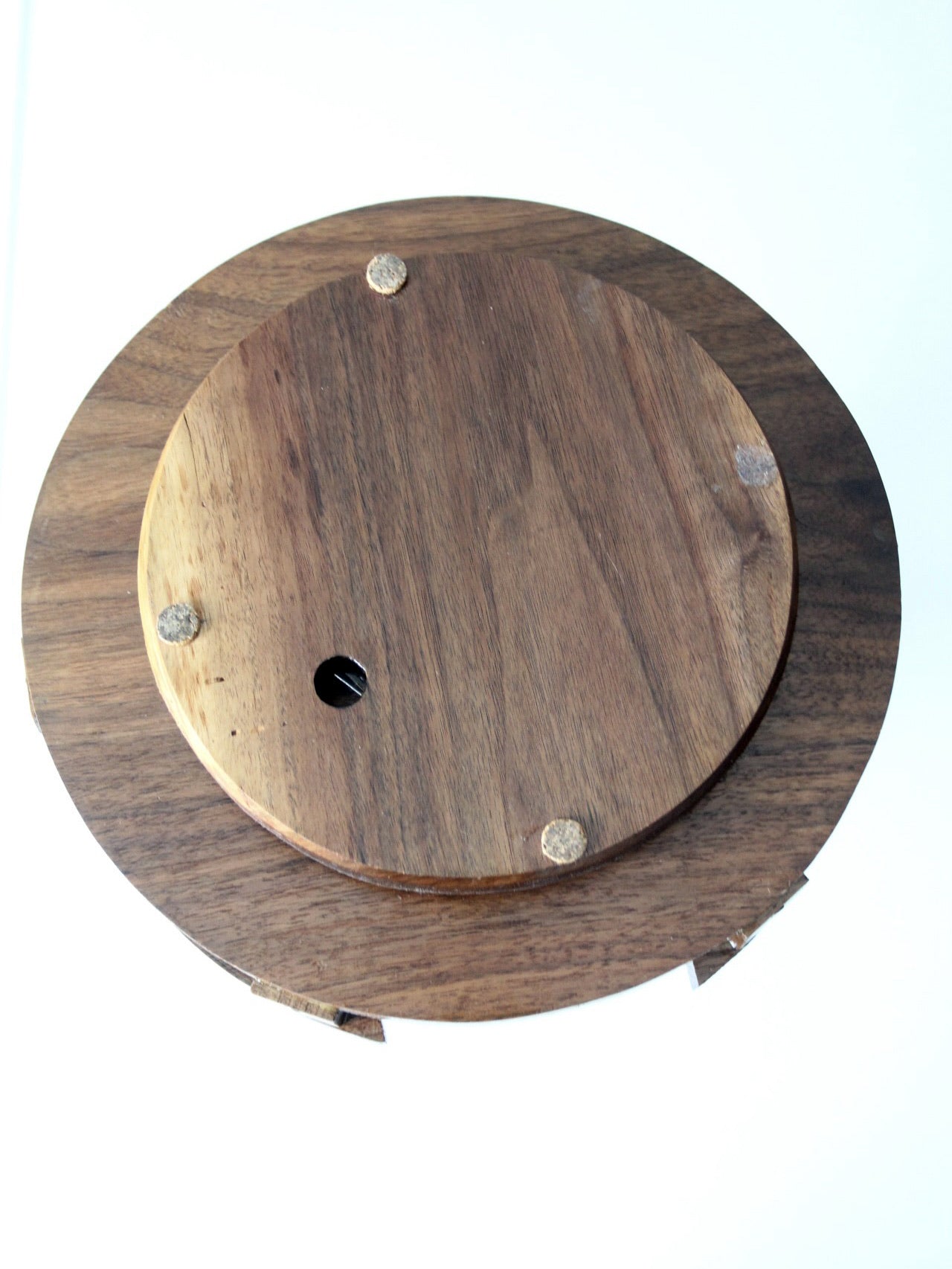 vintage rotating wood tabletop stand