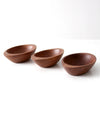 vintage hand carved wooden bowls set of 3