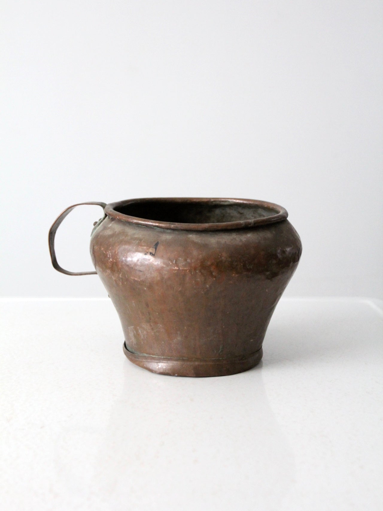 antique primitive copper pot