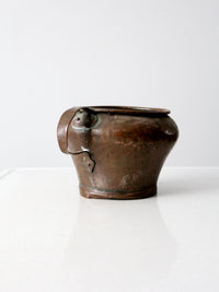 antique primitive copper pot