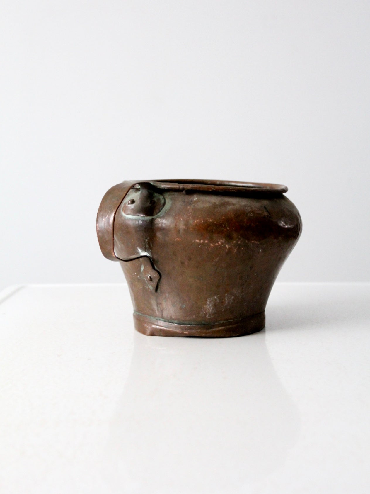 antique primitive copper pot