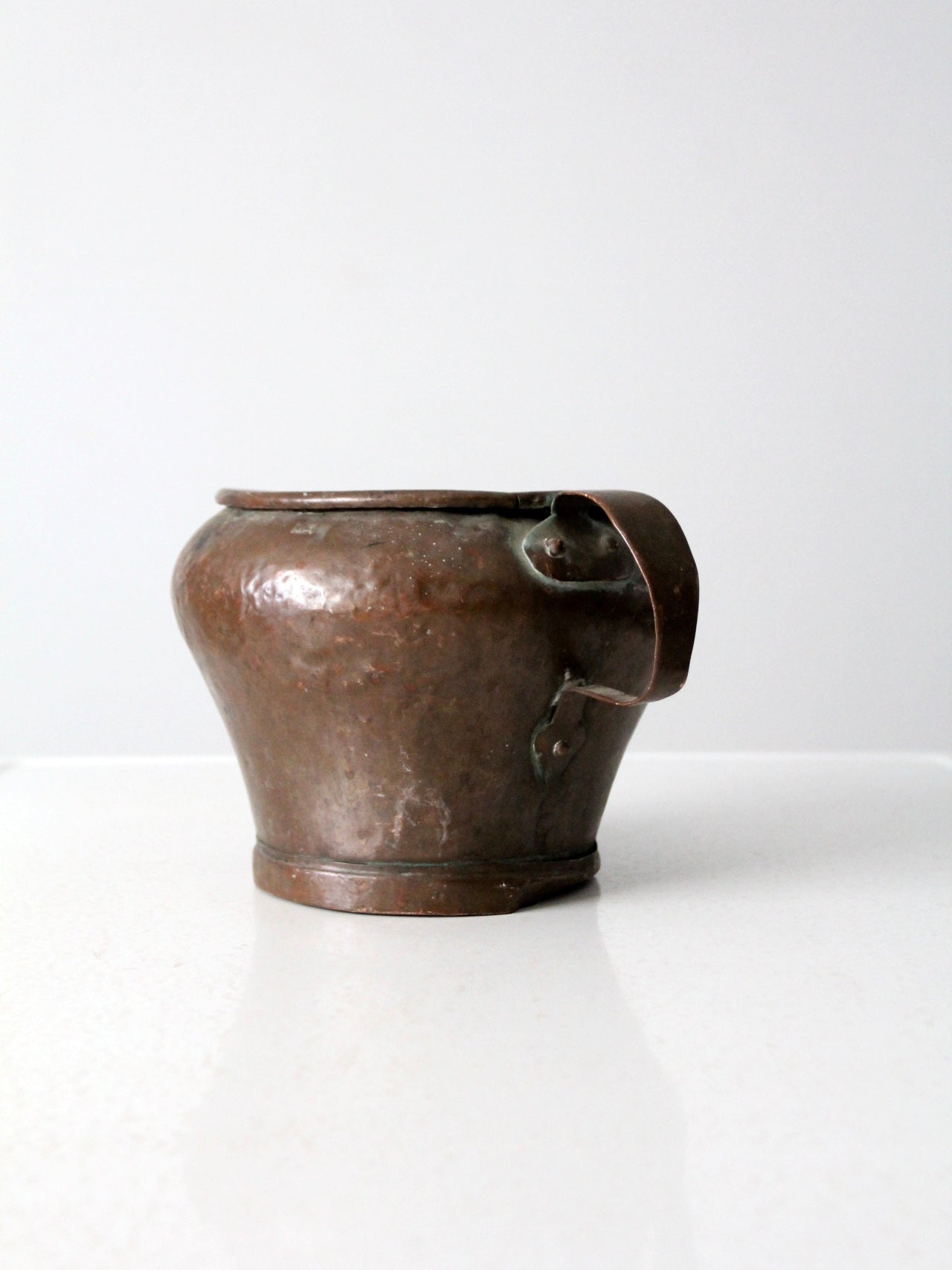 antique primitive copper pot