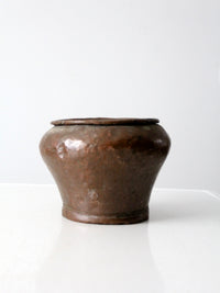 antique primitive copper pot