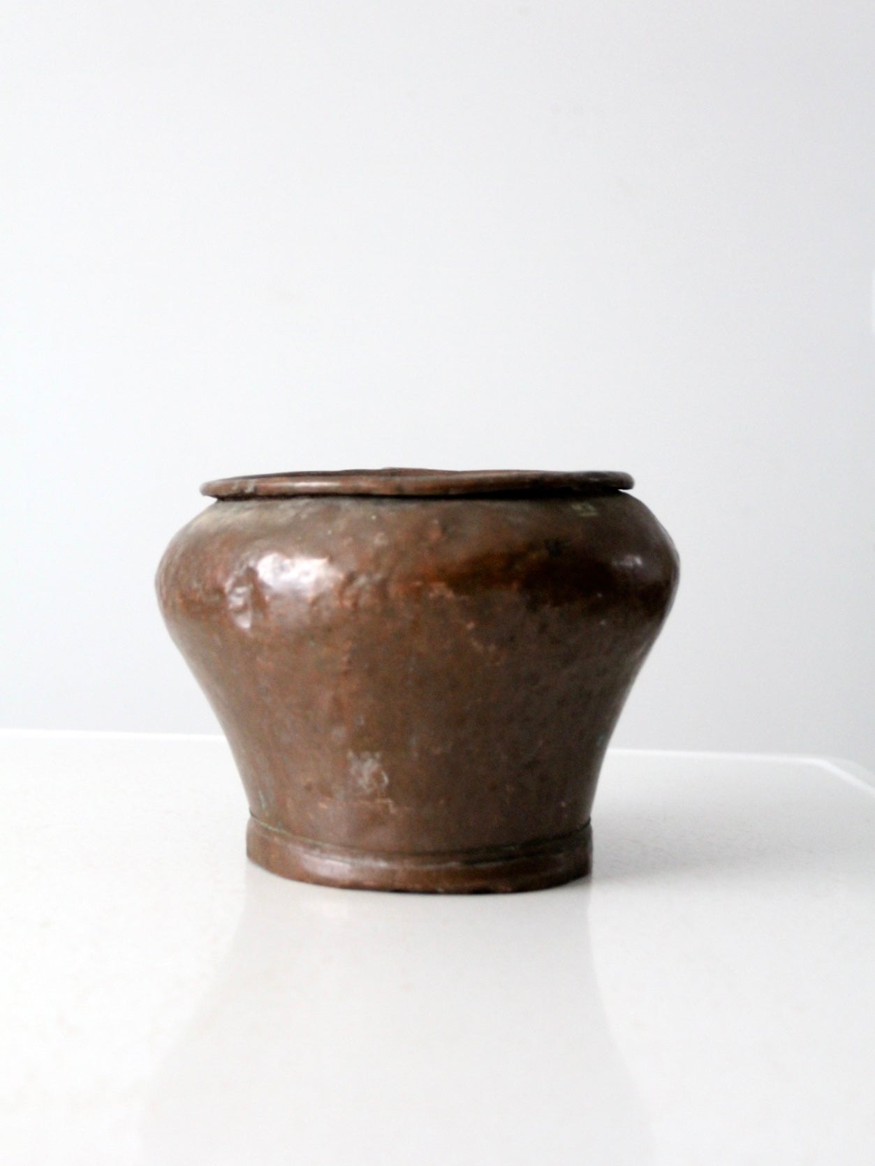 antique primitive copper pot