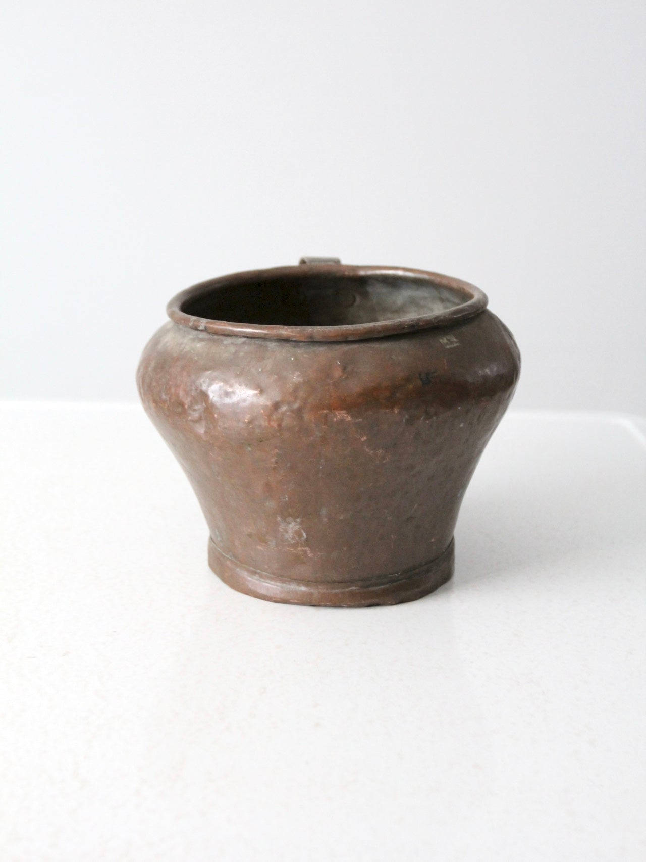 antique primitive copper pot