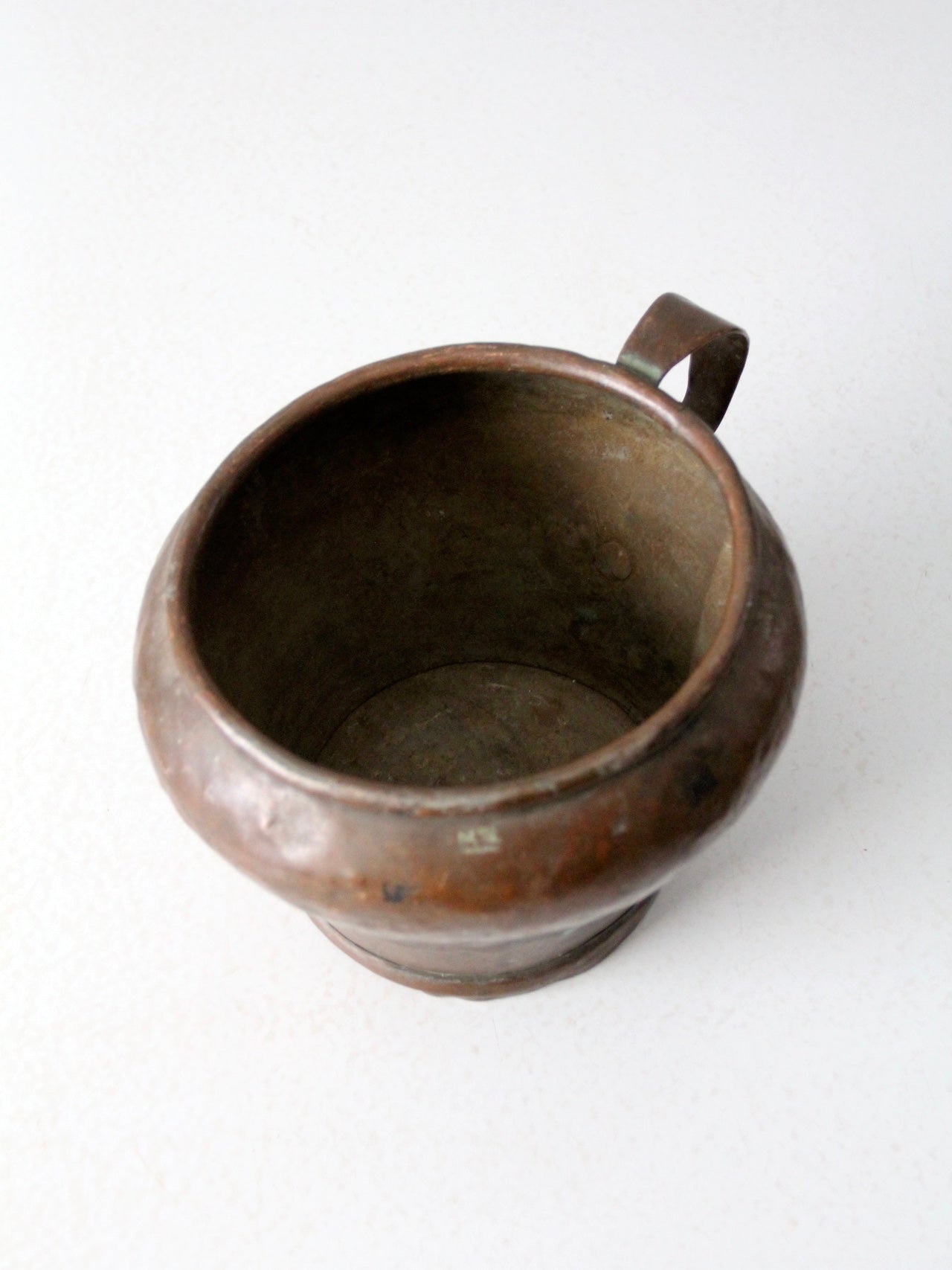 antique primitive copper pot