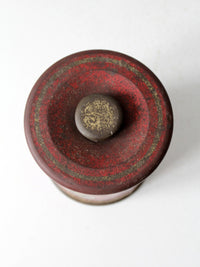 antique Union Leader tobacco tin canister