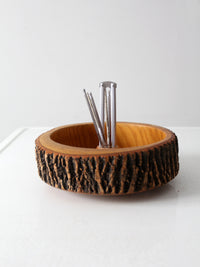 mid-century nut-cracker bowl set