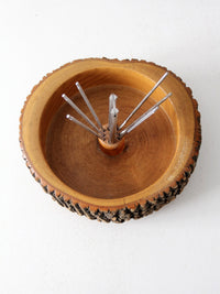 mid-century nut-cracker bowl set