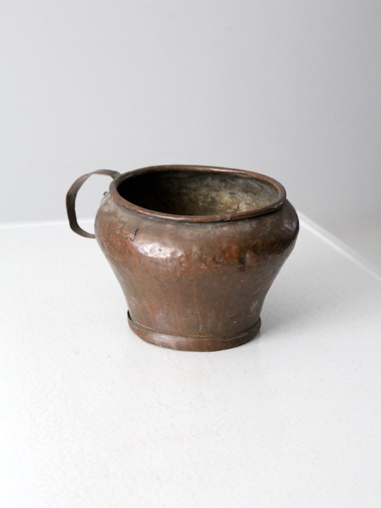 antique primitive copper pot