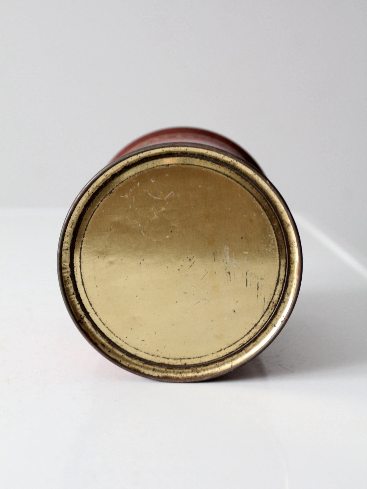 antique Union Leader tobacco tin canister