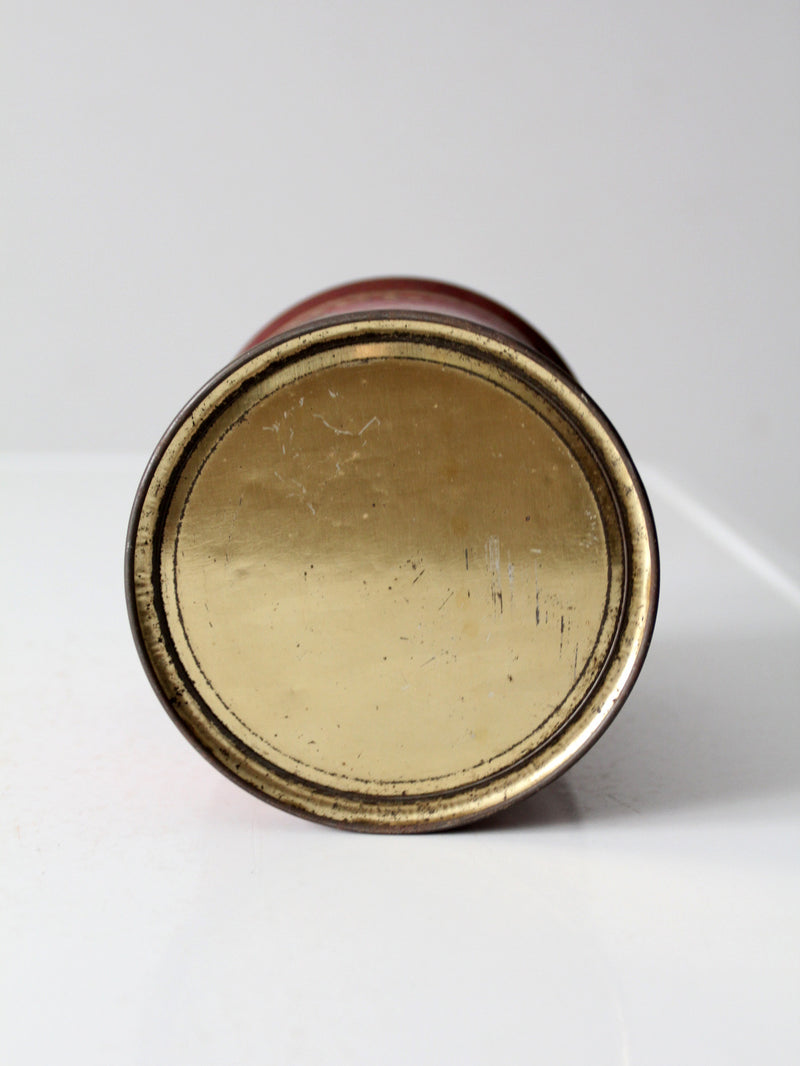 antique Union Leader tobacco tin canister