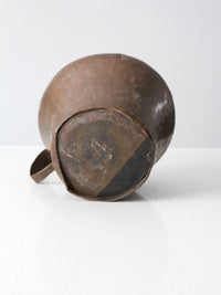 antique primitive copper pot