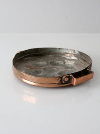 antique copper escargot pan