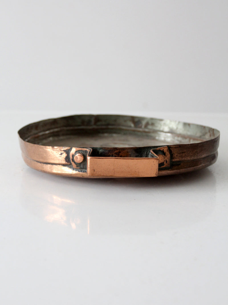 antique copper escargot pan