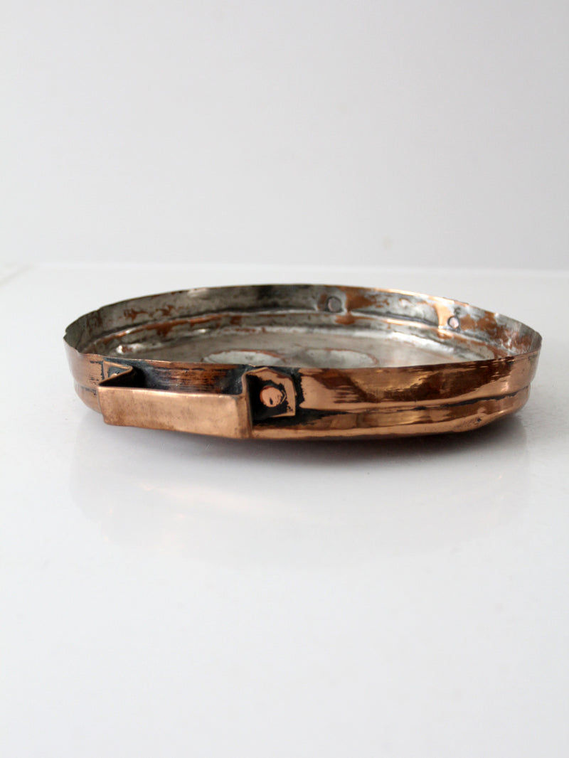 antique copper escargot pan