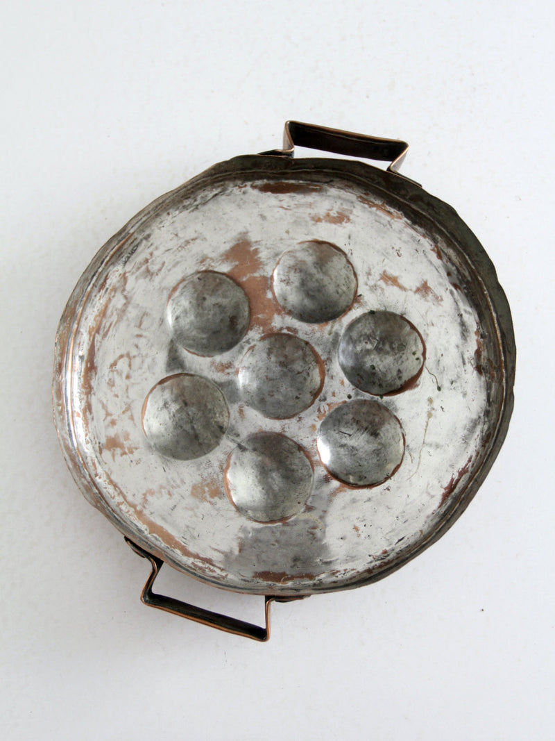 antique copper escargot pan