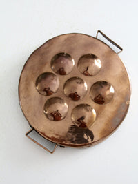 antique copper escargot pan
