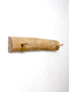 vintage hand-carved pine wall rack with peg hooks