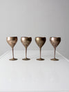 mid-century Leonard silver-plate goblets, set of 4