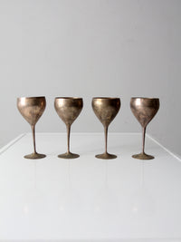 mid-century Leonard silver-plate goblets, set of 4