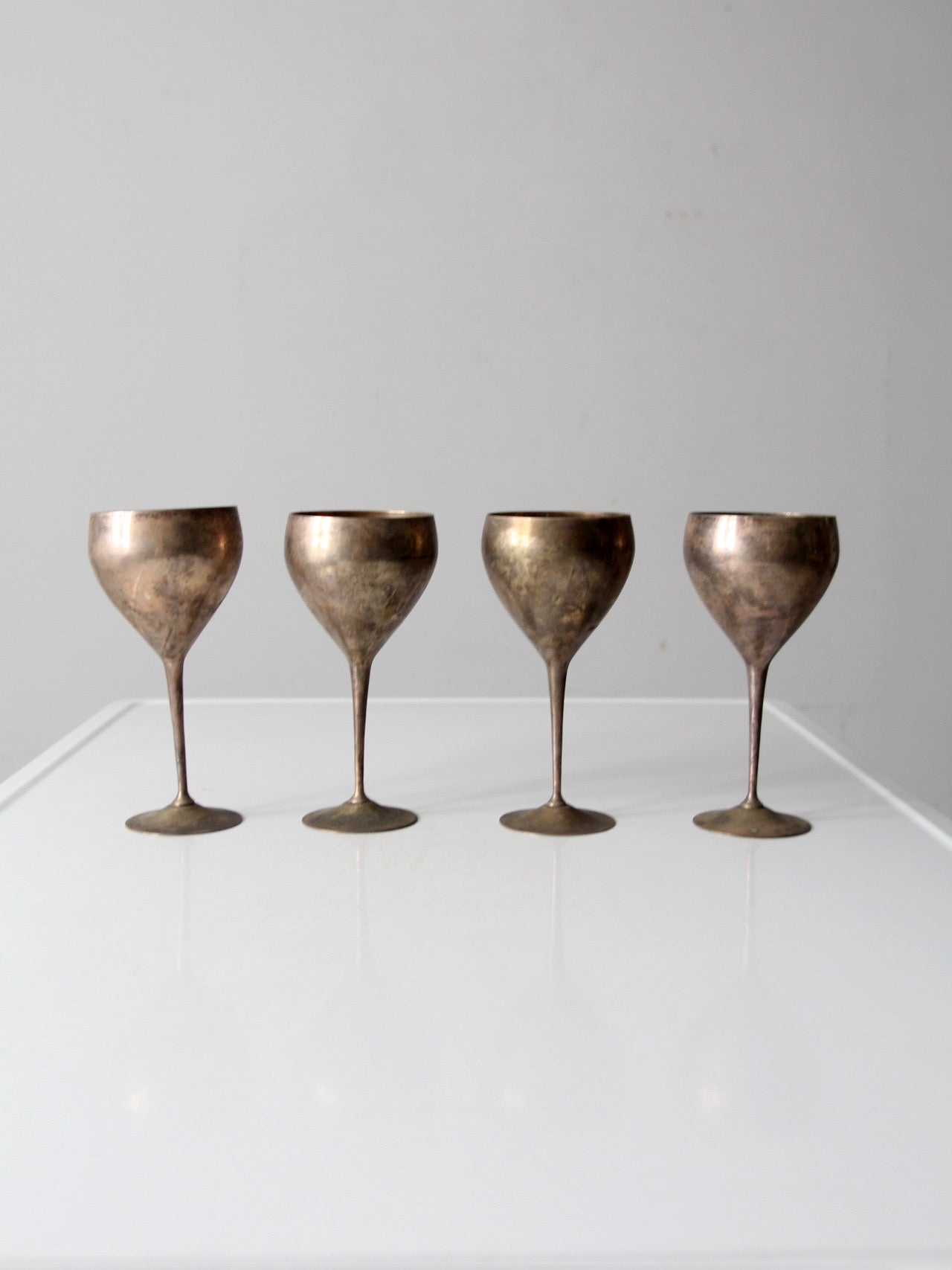 mid-century Leonard silver-plate goblets, set of 4