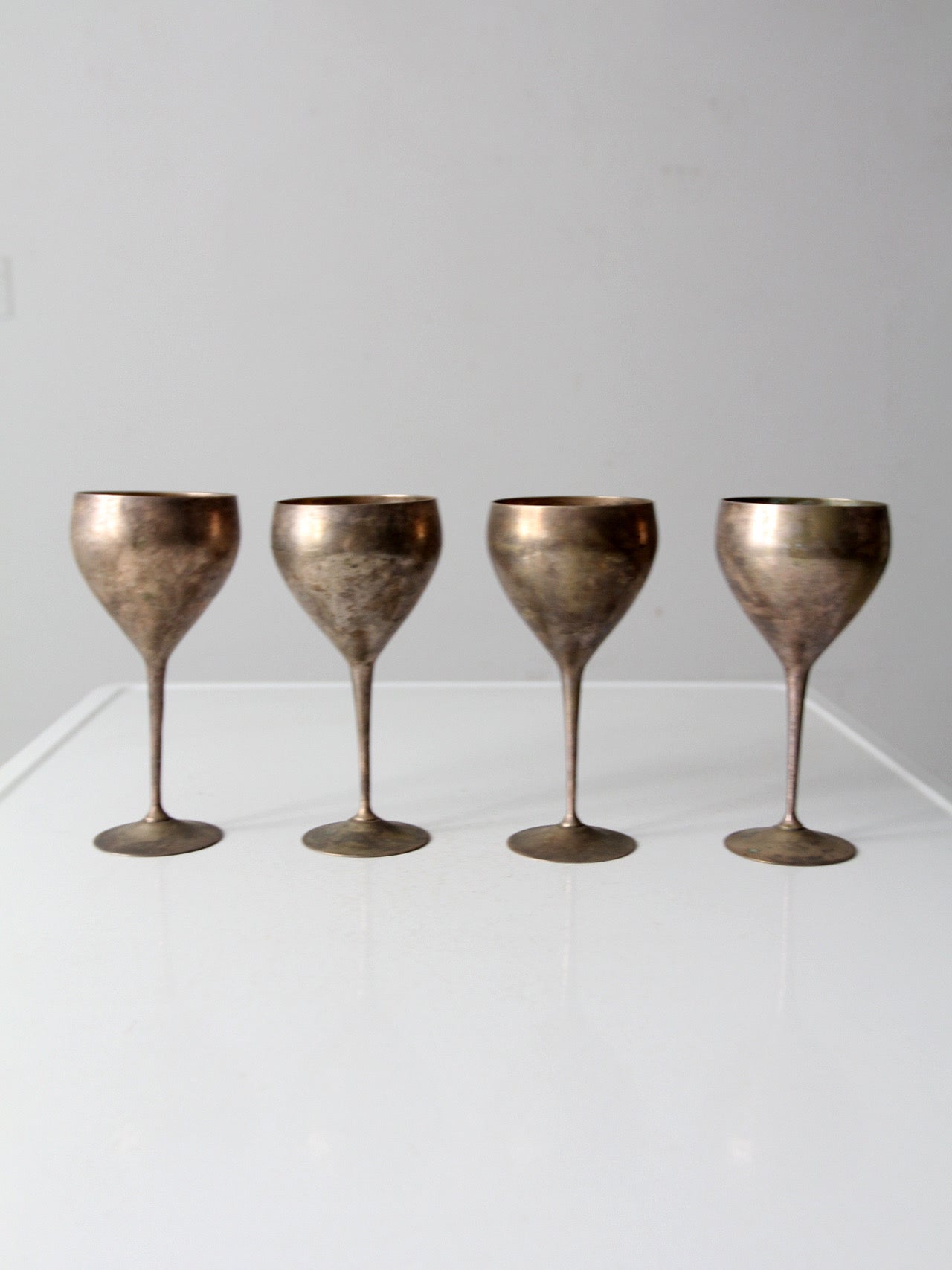 mid-century Leonard silver-plate goblets, set of 4