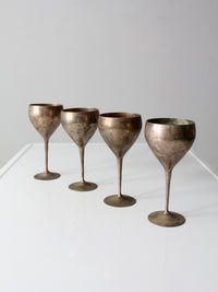 mid-century Leonard silver-plate goblets, set of 4