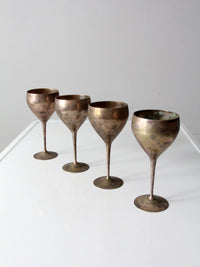 mid-century Leonard silver-plate goblets, set of 4