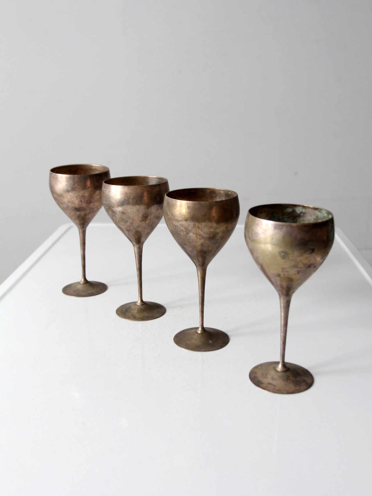 mid-century Leonard silver-plate goblets, set of 4
