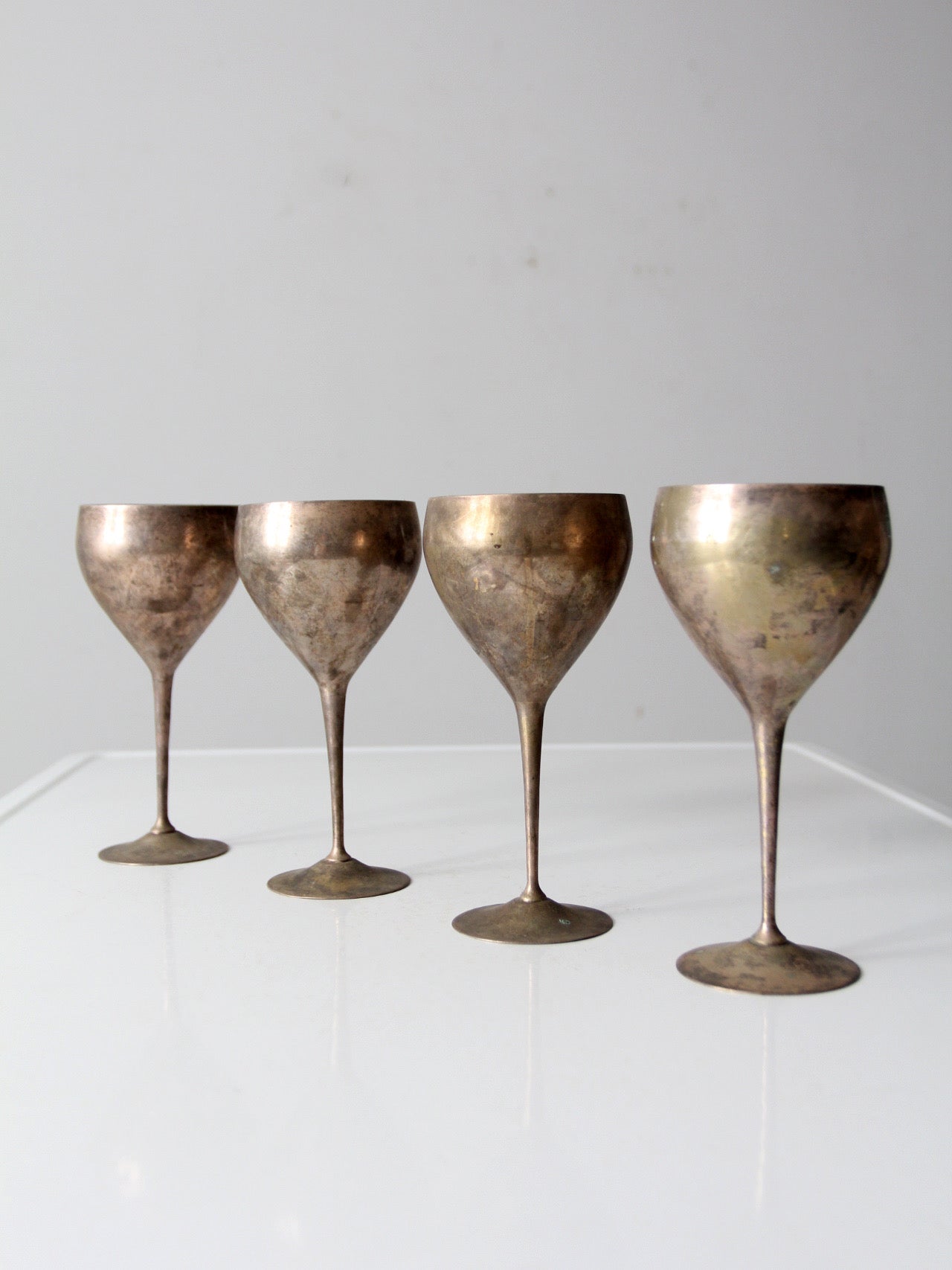 mid-century Leonard silver-plate goblets, set of 4