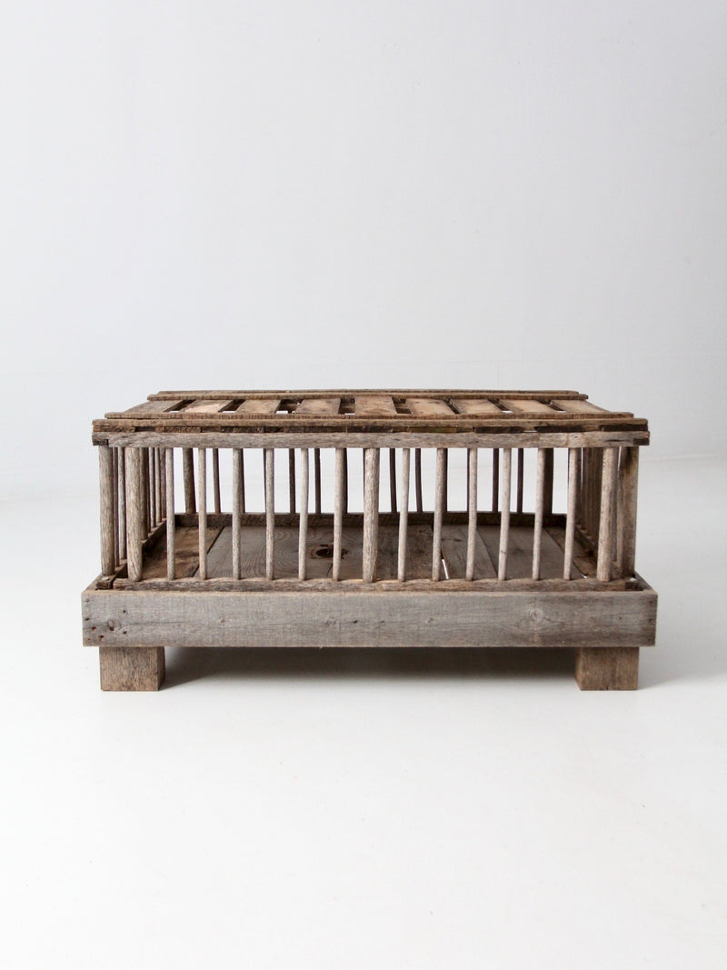 vintage rustic wooden coffee table farm crate