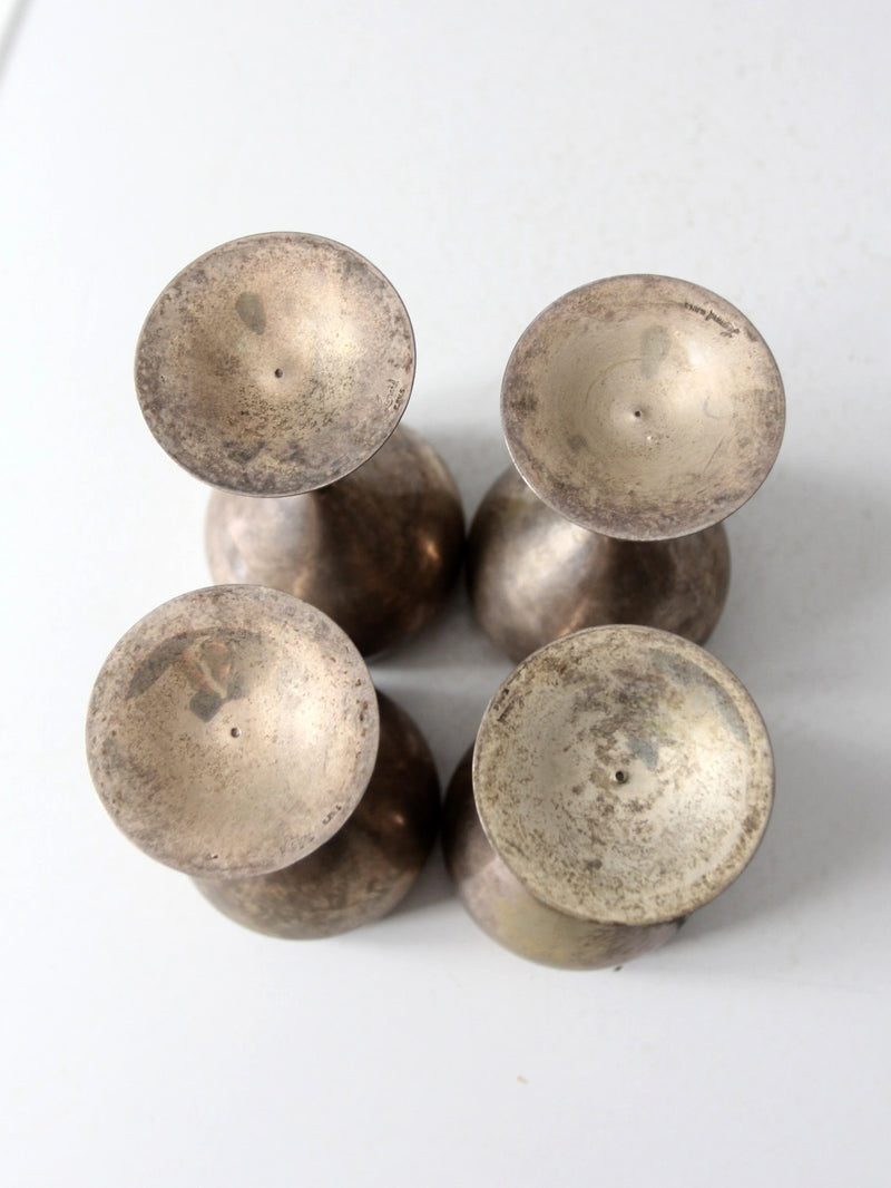 mid-century Leonard silver-plate goblets, set of 4