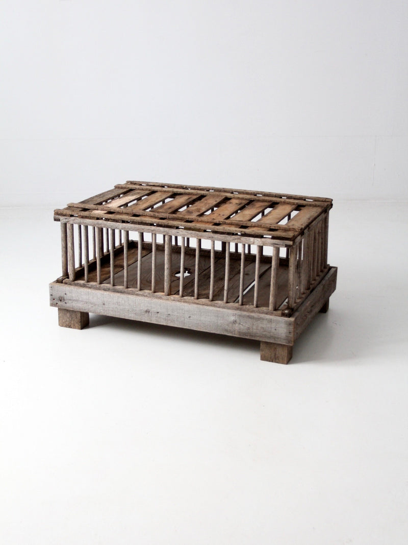 vintage rustic wooden coffee table farm crate