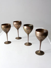 mid-century Leonard silver-plate goblets, set of 4