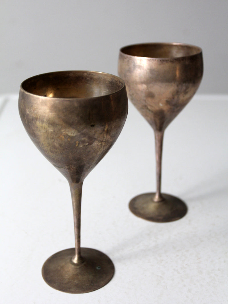 mid-century Leonard silver-plate goblets, set of 4