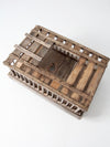 vintage rustic wooden coffee table farm crate