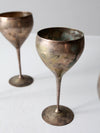 mid-century Leonard silver-plate goblets, set of 4