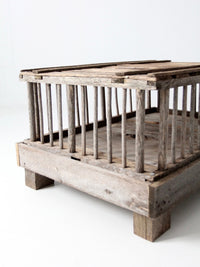 vintage rustic wooden coffee table farm crate