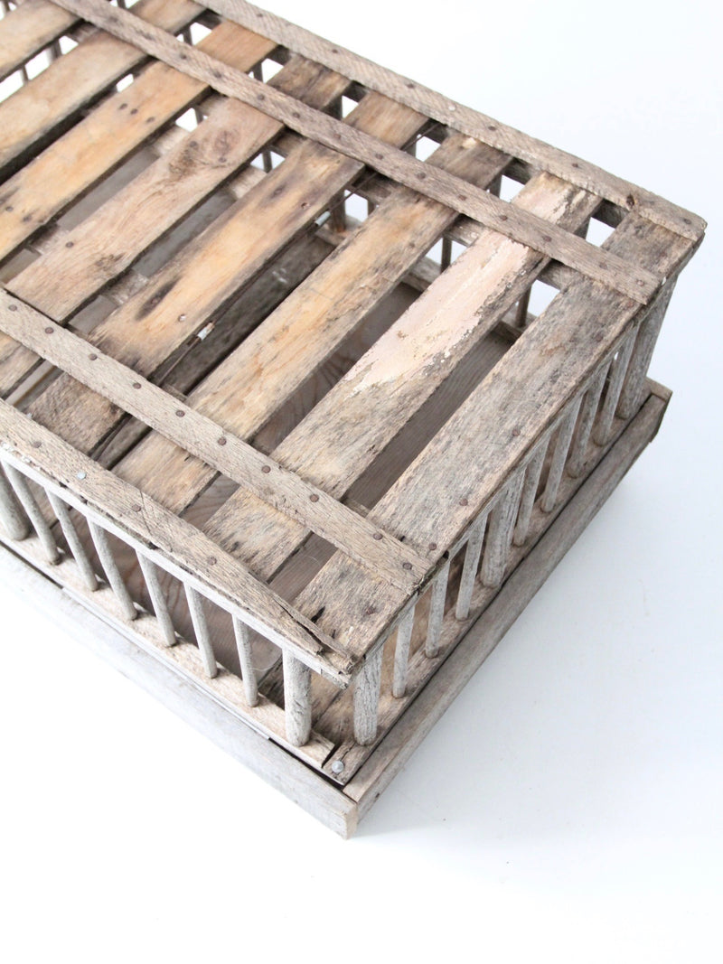 vintage rustic wooden coffee table farm crate