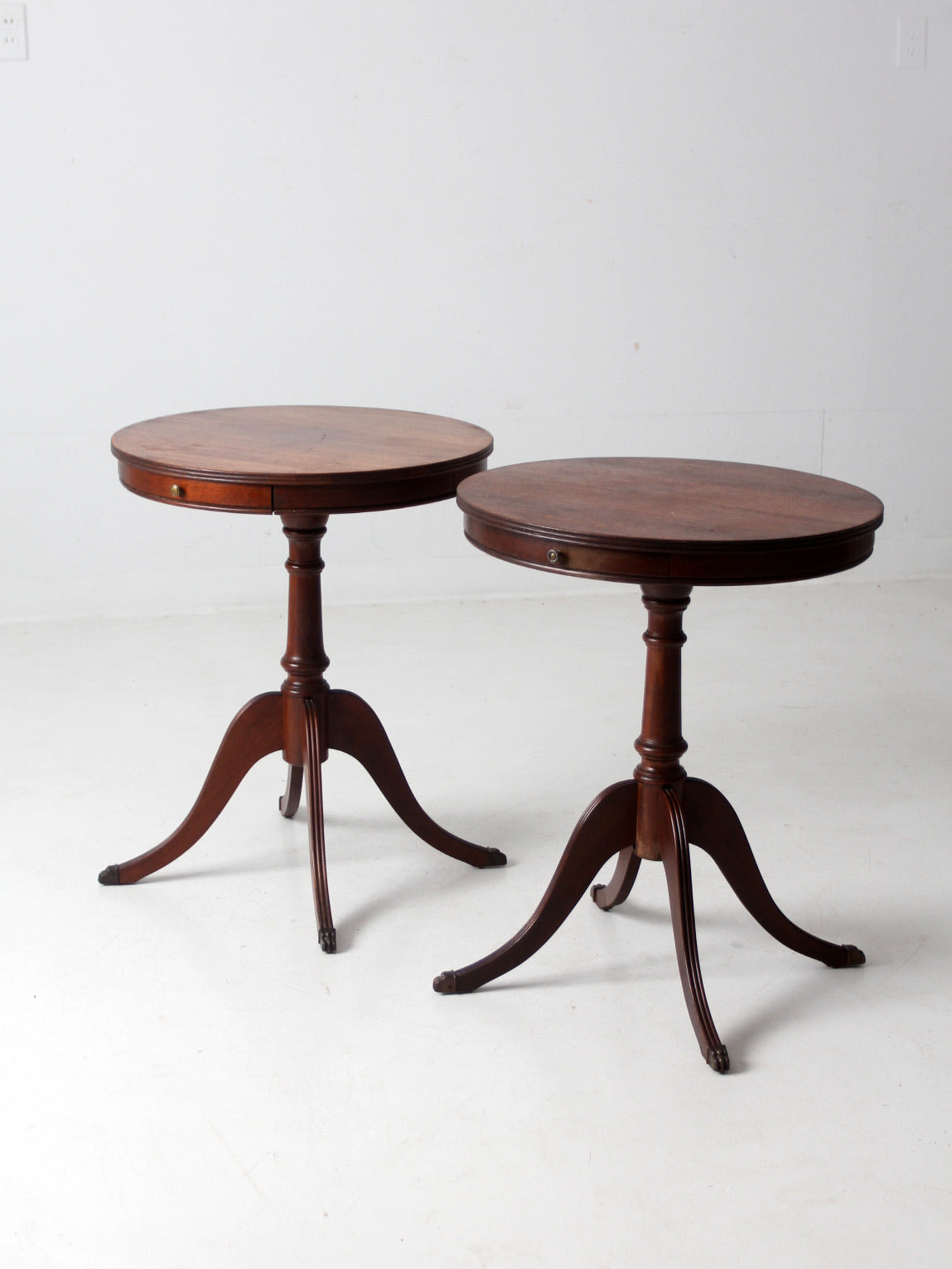 vintage John M Smythe side table pair