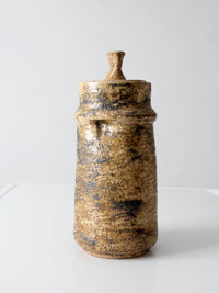 vintage 1970s handmade studio pottery jar
