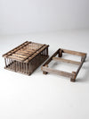 vintage rustic wooden coffee table farm crate