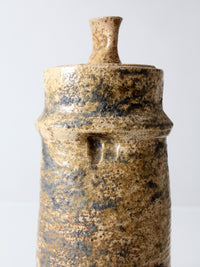 vintage 1970s handmade studio pottery jar