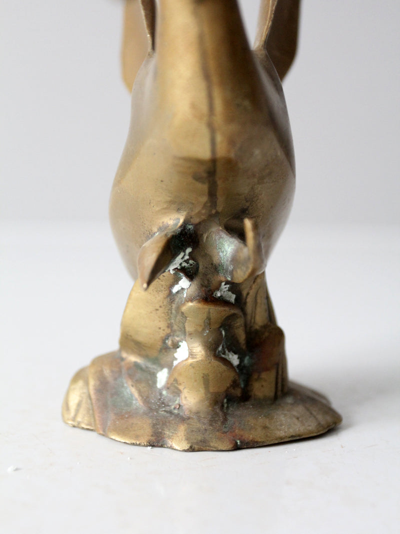 mid 20th century brass duck figurine