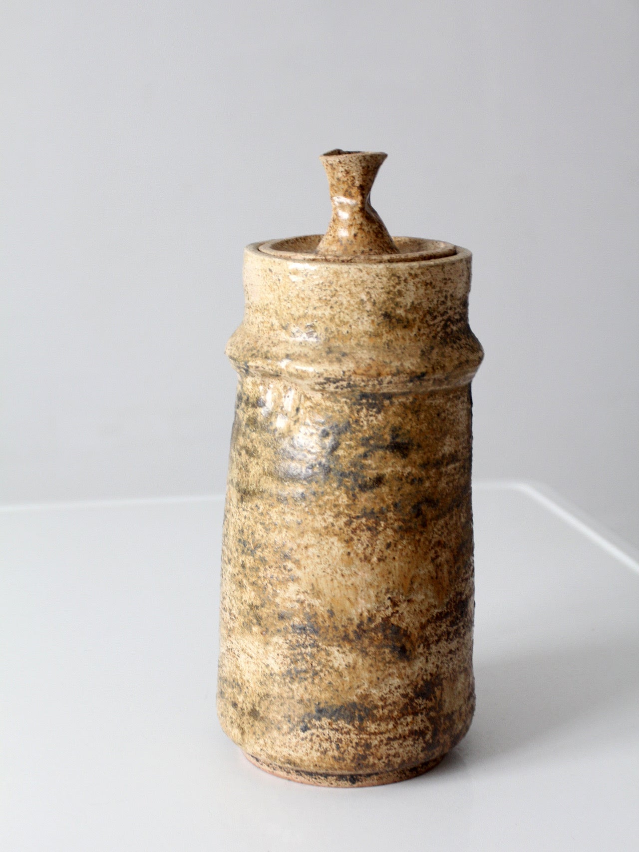 vintage 1970s handmade studio pottery jar