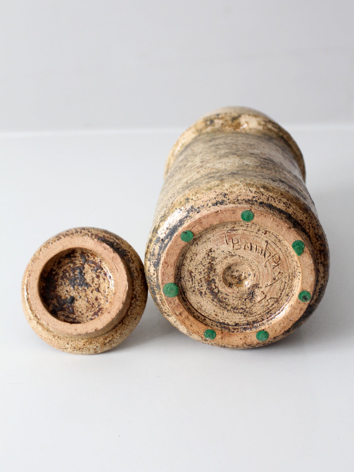 vintage 1970s handmade studio pottery jar